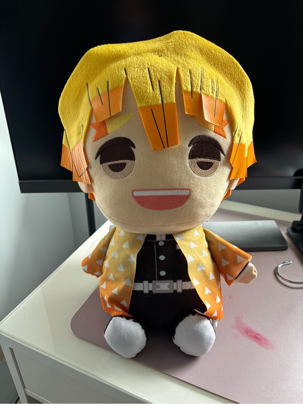 Demon Slayer Zenitsu Plush Toy - Yellow Anime Character Doll